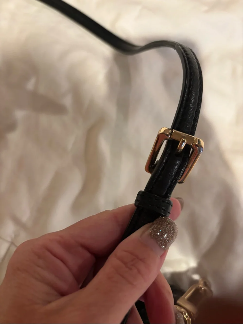 Tory Burch Black Pebble Leather Crossbody Small Bag With Gold Zipper